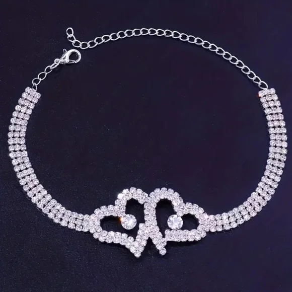 🔥Dazzling Heart~shaped Bling Anklet~New in package - Picture 2 of 6